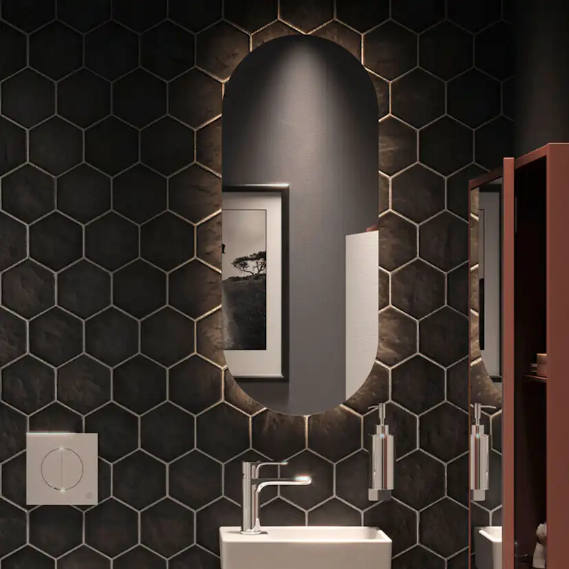 Spegel Gustavsberg Artic Small med Belysning