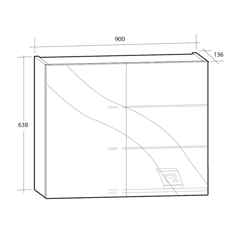 Spegelskåp Alterna Ariella Sand