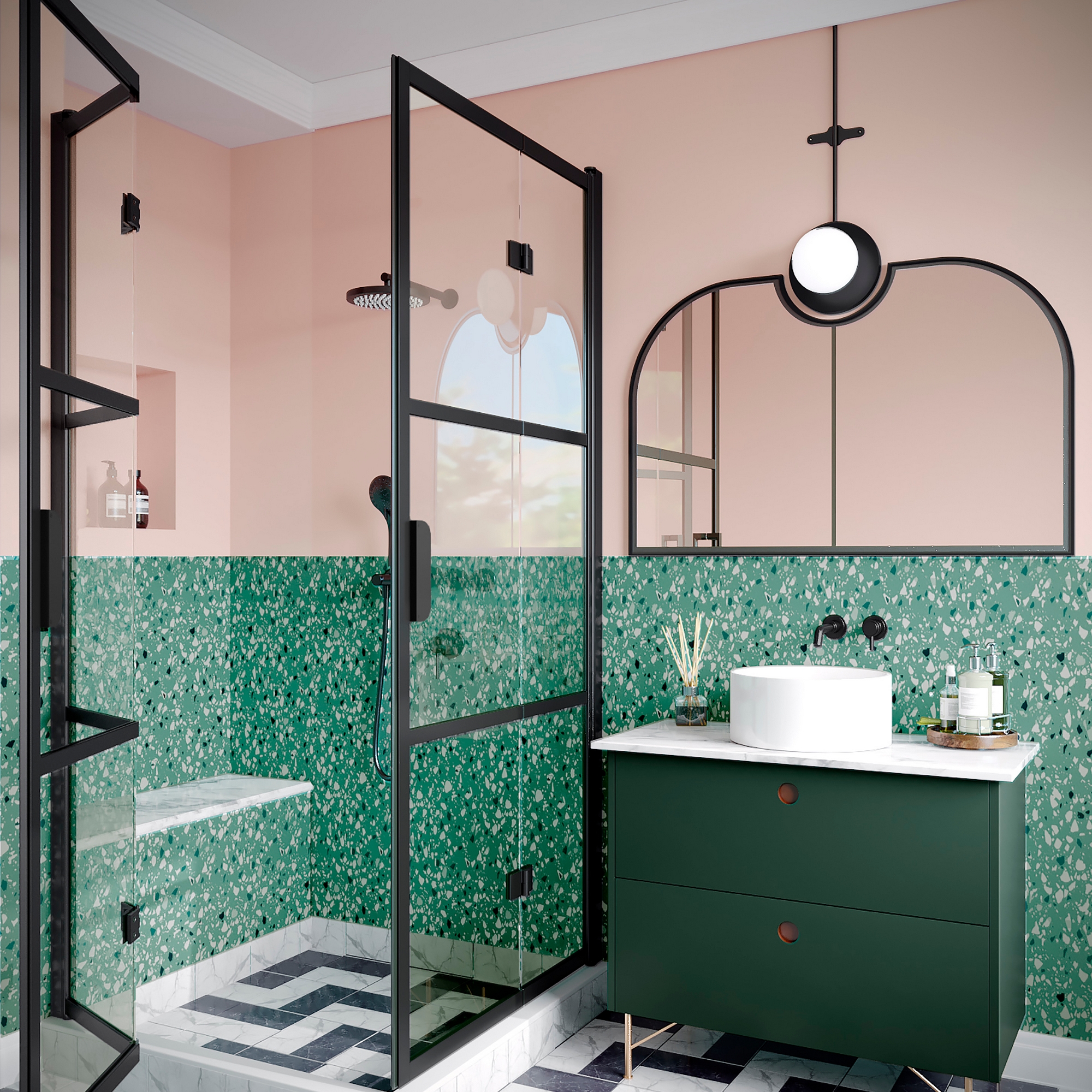 Duschhörn Hietakari Bläk 89A Tokyo Vikbara Dörrar