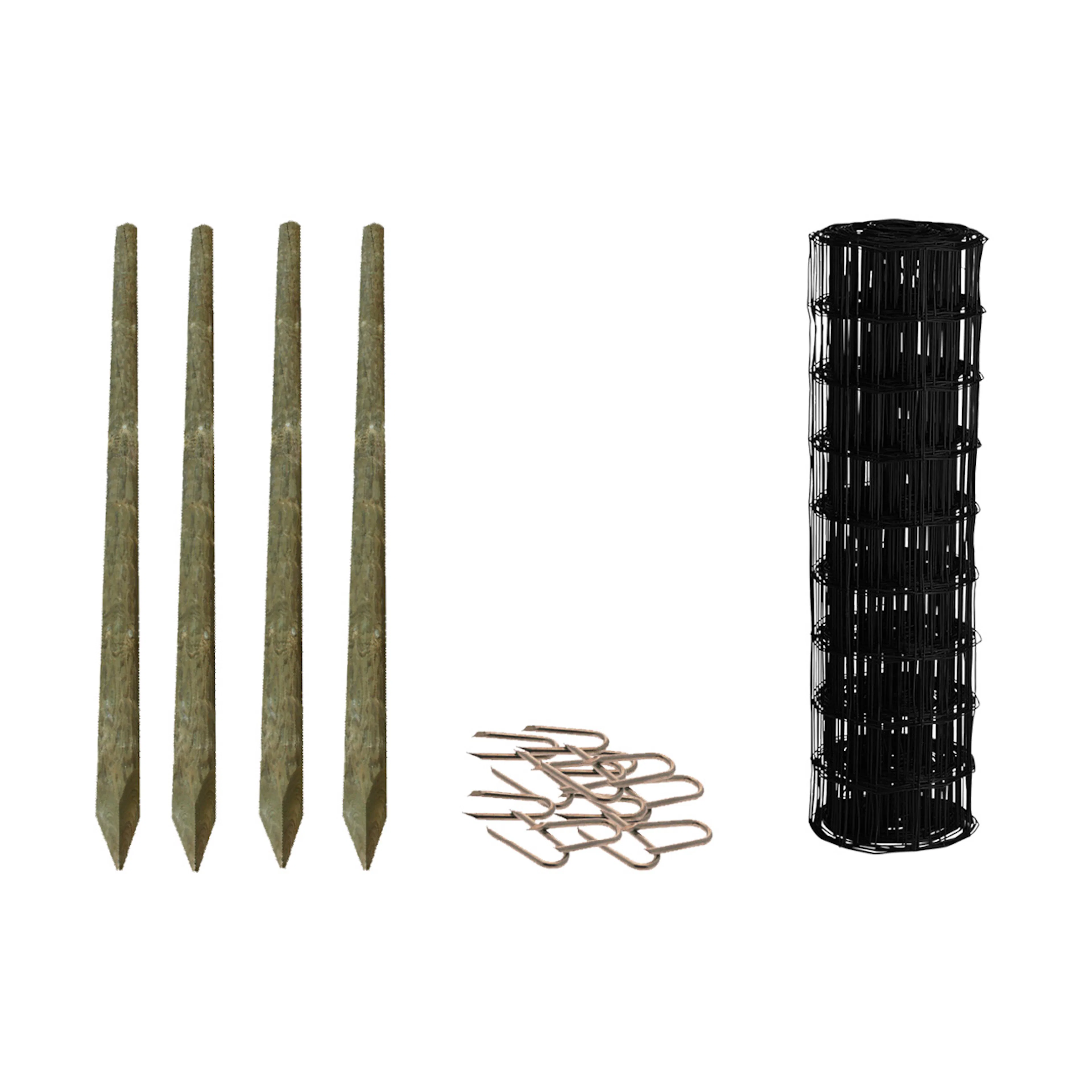 Villastängsel HORTUS Svart Lyx Komplett Set