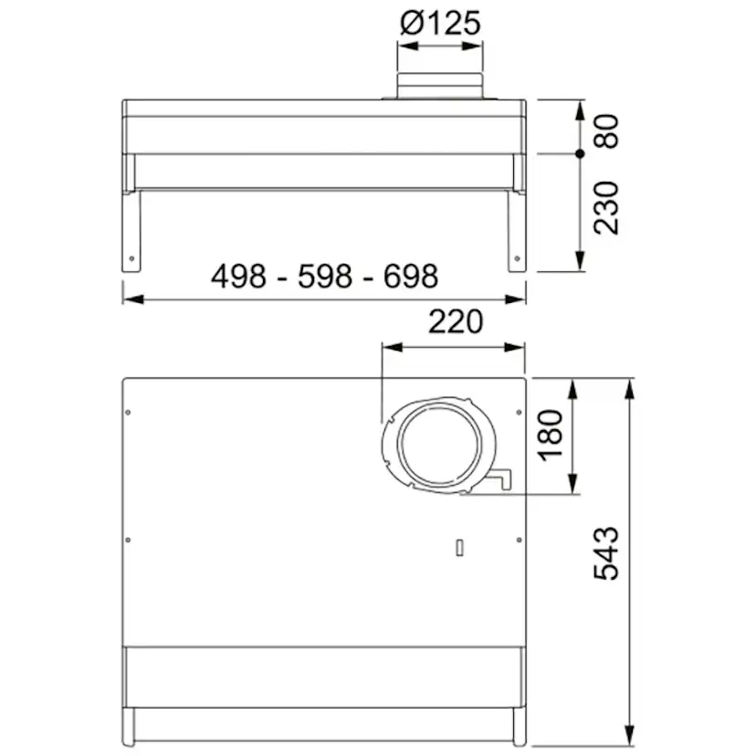 Underbyggd Spiskåpa Franke 1222A-10 50 Classic