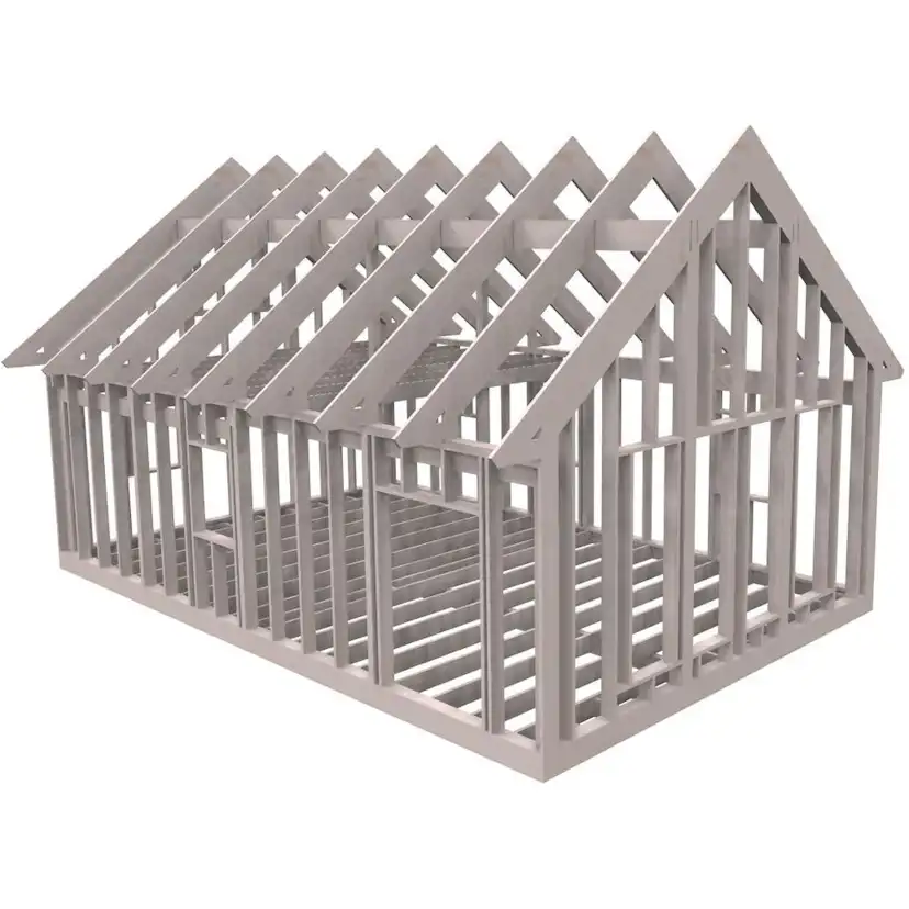 Fritidshusstomme Byggstommar 38 grader Med Loft 9734x6234 mm Färdiga Sektioner