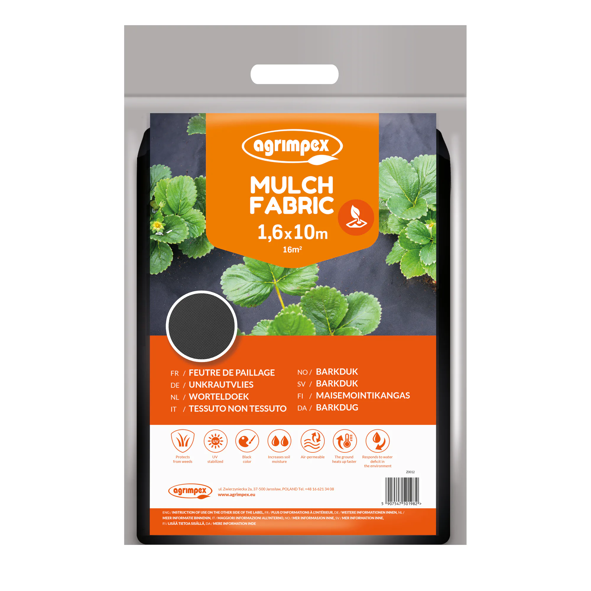 Barduk Jabo Agrimpex 1,6x10 m Svart