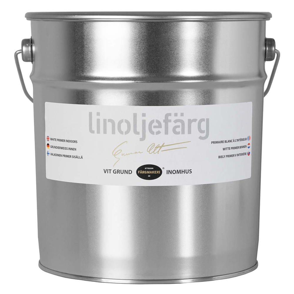 Linoljefärg Ottosson Vit Grund Inne