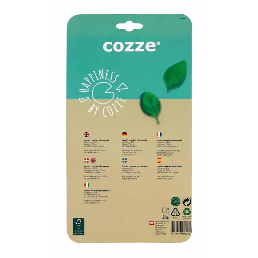 Pizzaspade Cozze Roterbar i Rostfritt Stål 18cm