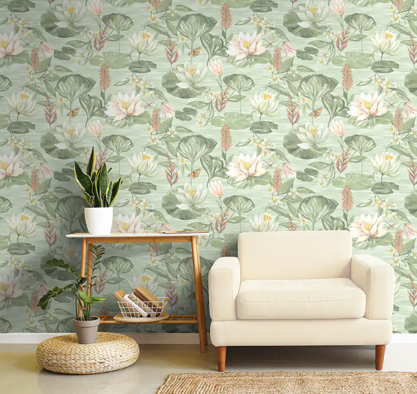 Tapet Holden The Lost Gardens Water Lily Green 91641