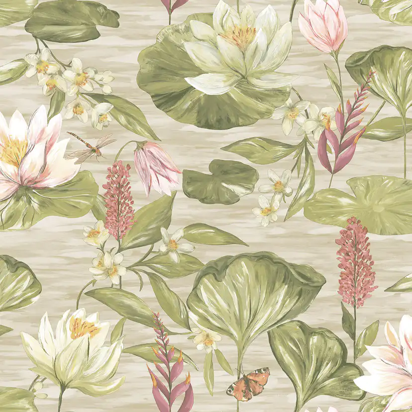 Tapet Holden The Lost Gardens Water Lily Beige 91642