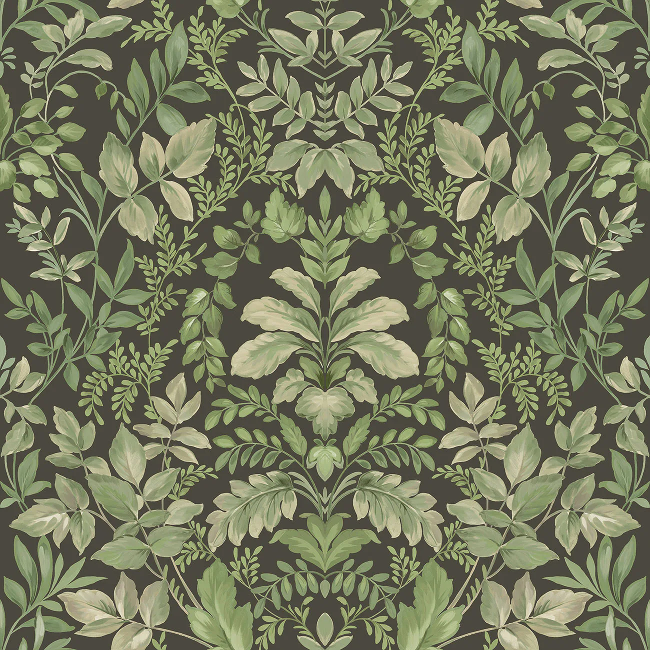 Tapet Holden The Lost Gardens Tavira Charcoal Green 91693