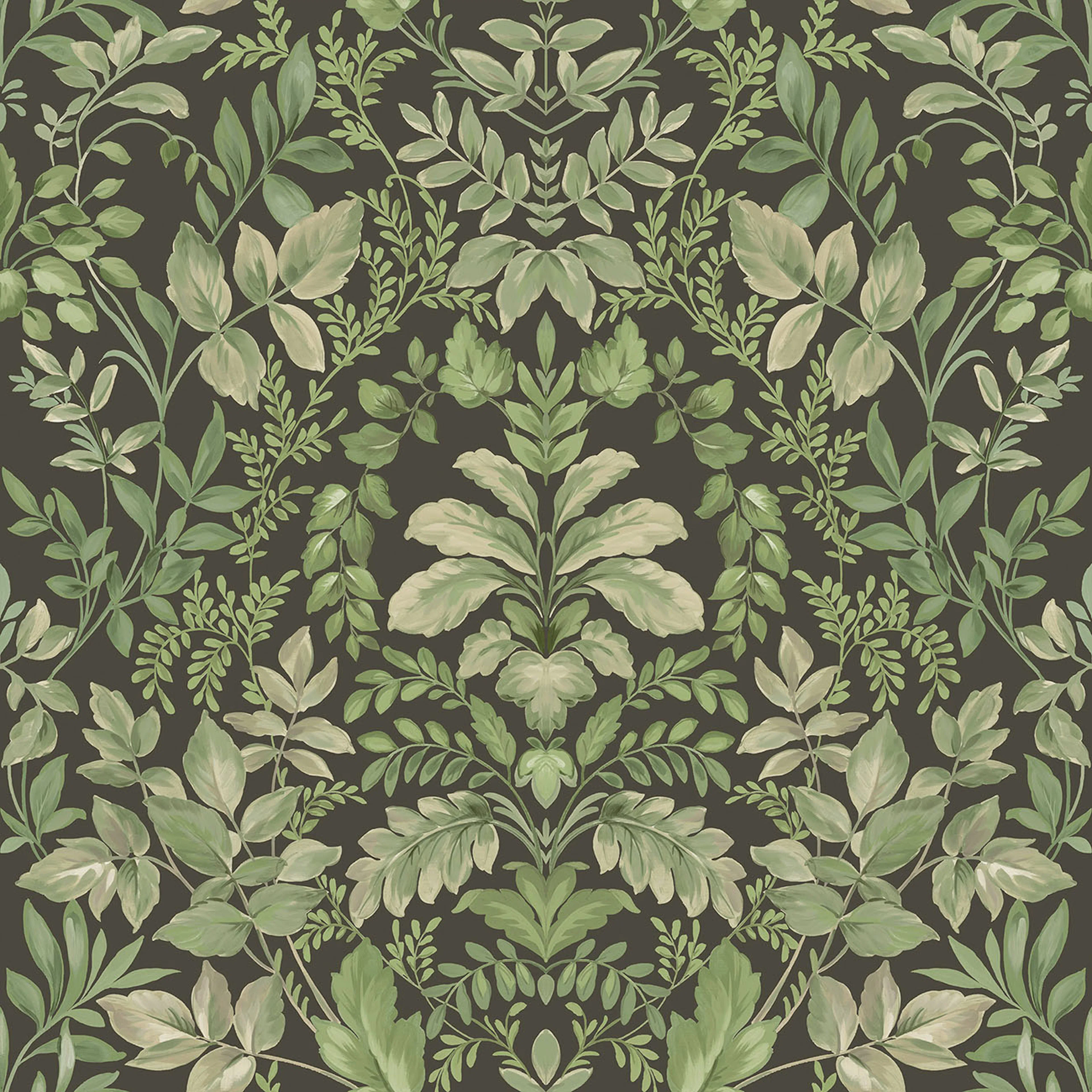 Tapet Holden The Lost Gardens Tavira Charcoal Green 91693