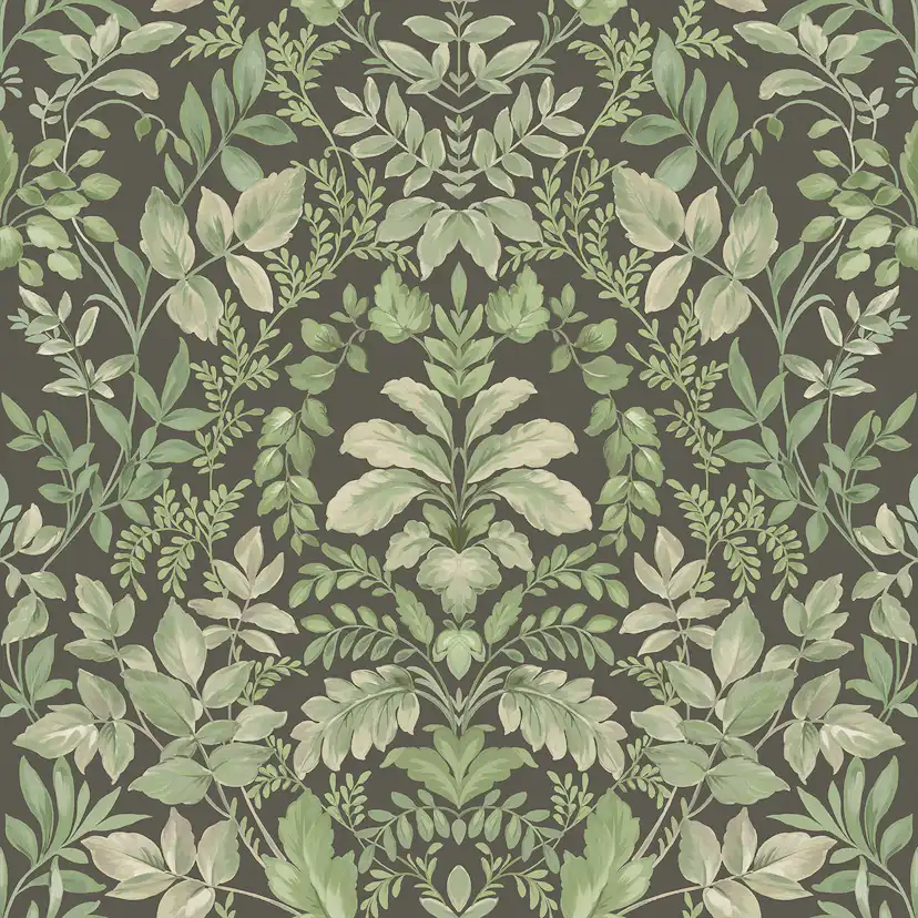 Tapet Holden The Lost Gardens Tavira Charcoal Green 91693