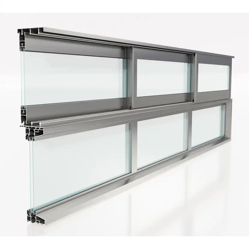 Skjutfönster med fast underdel Landskap Robust Vår och Höst 3-del