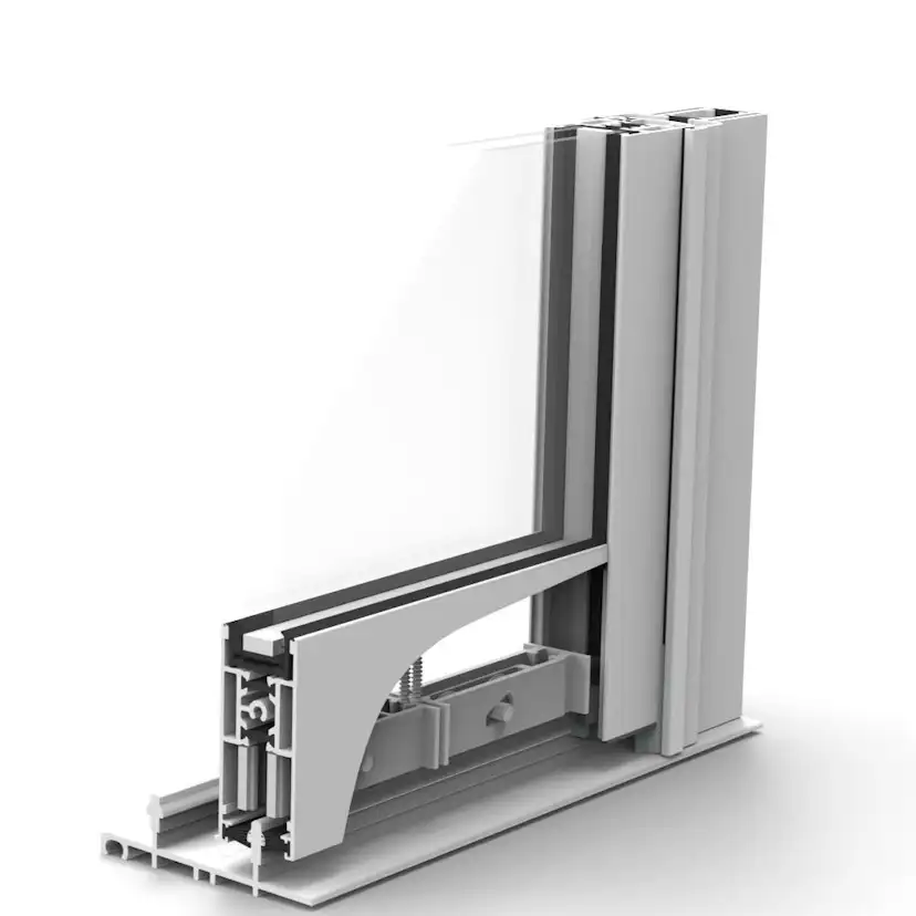Skjutfönster med fast underdel Landskap Robust Året Runt 2-del