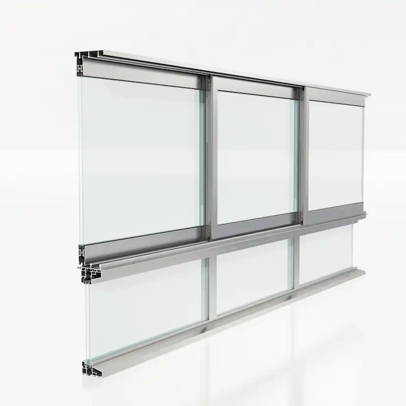 Skjutfönster med fast underdel Landskap Robust Året Runt 2-del