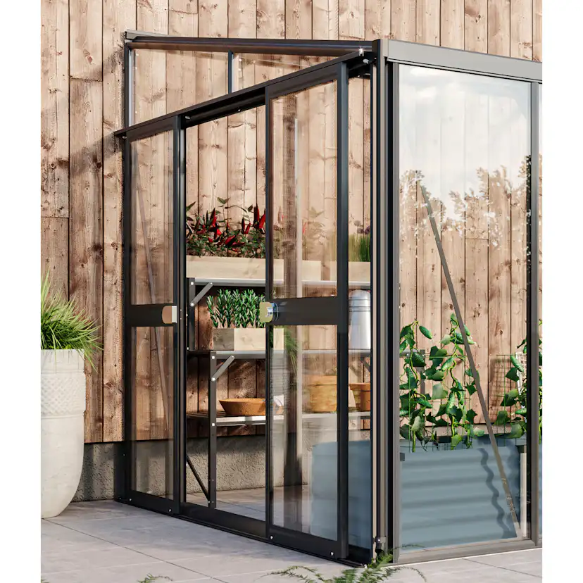 Dubbeldörrar Vitavia till Växthus Helena