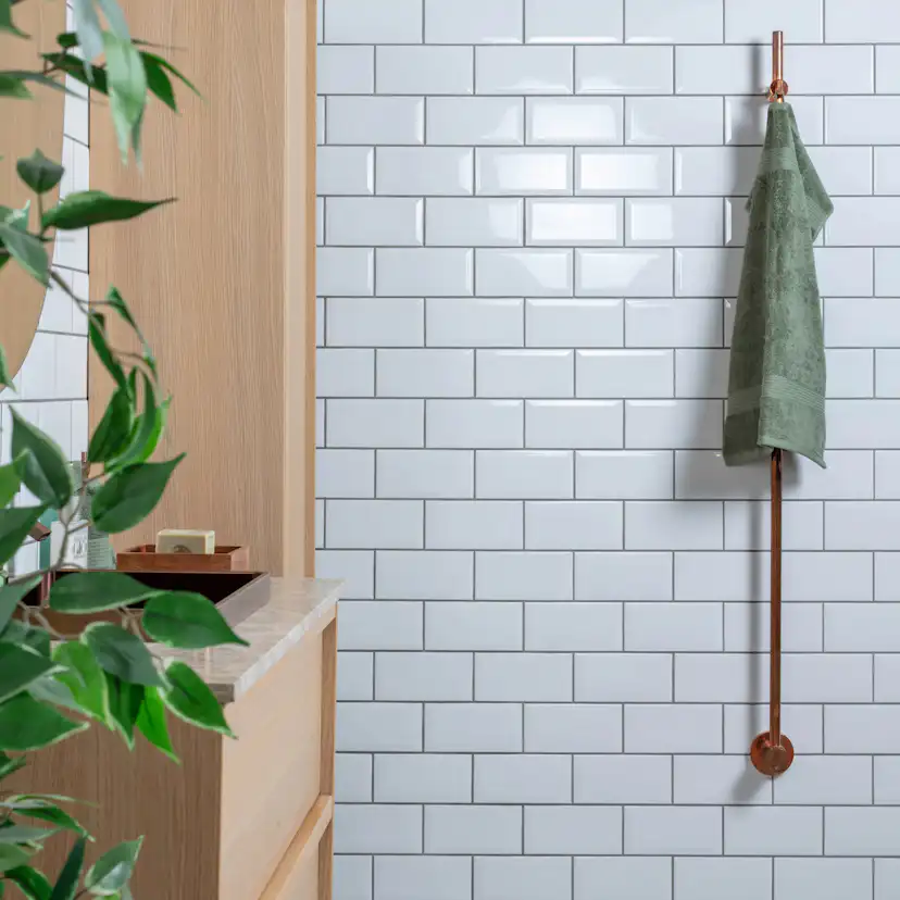 Kakel Arredo Color Vit Metro Biselado Blank 10x20