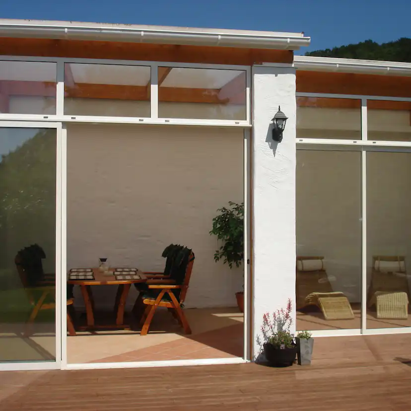 Skjutdörr med Överljus Landskap Robust Året Runt 2-del