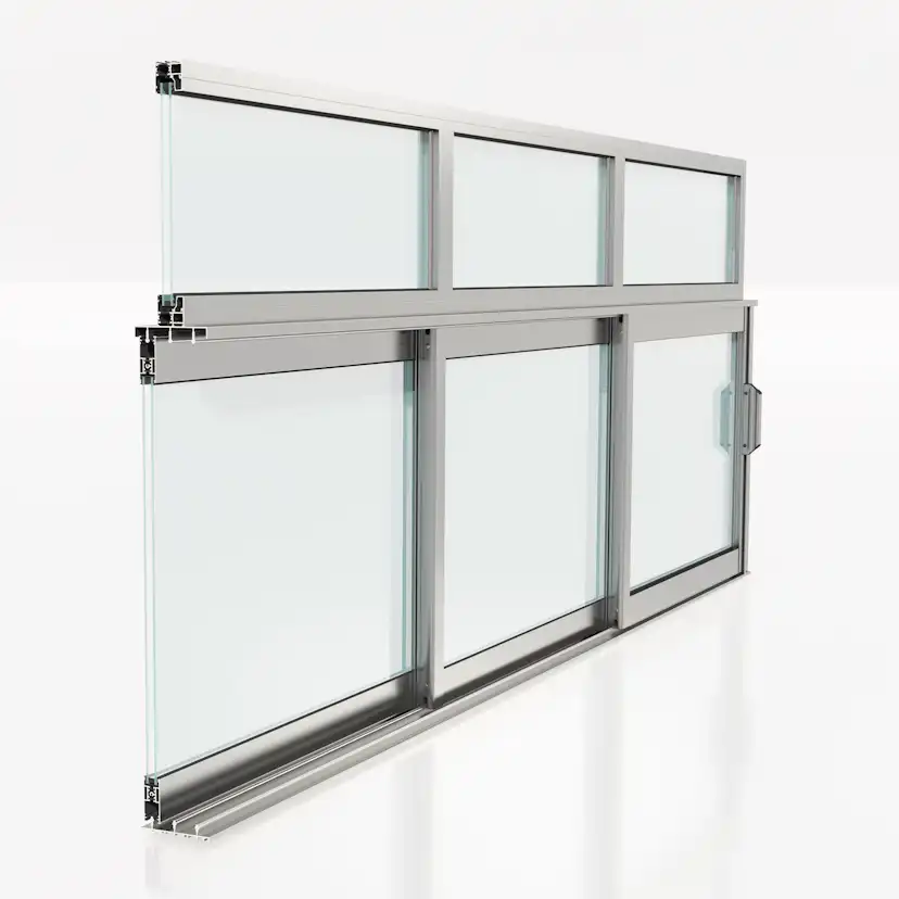 Skjutdörr med Överljus Landskap Robust Året Runt 3-del