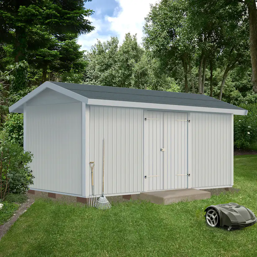 Förråd Vibostugan Finnstorp 10m² Redskapsbod i Trä med Sadeltak