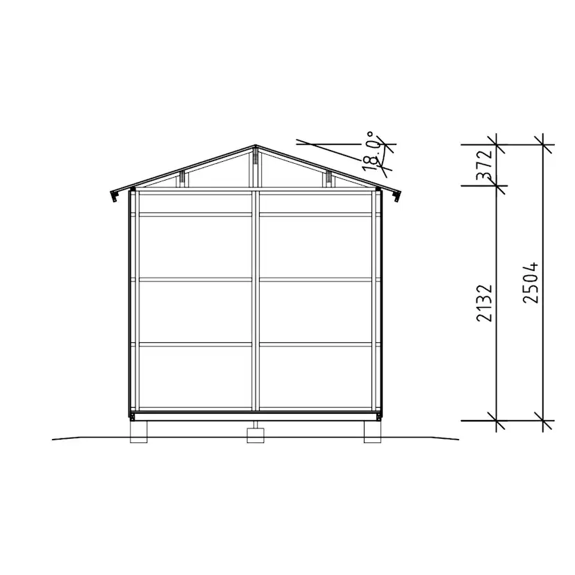 Förråd Vibostugan Finnstorp 10m² Redskapsbod i Trä med Sadeltak