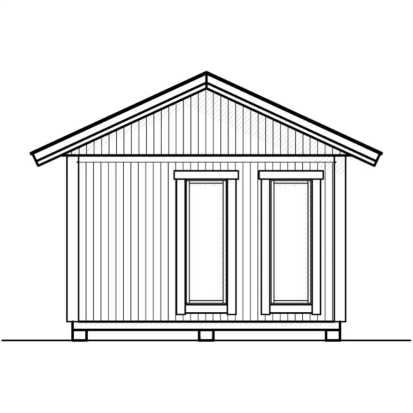 Attefallshus Vibostugan Njuta 20-4 19,6 m² Trähus