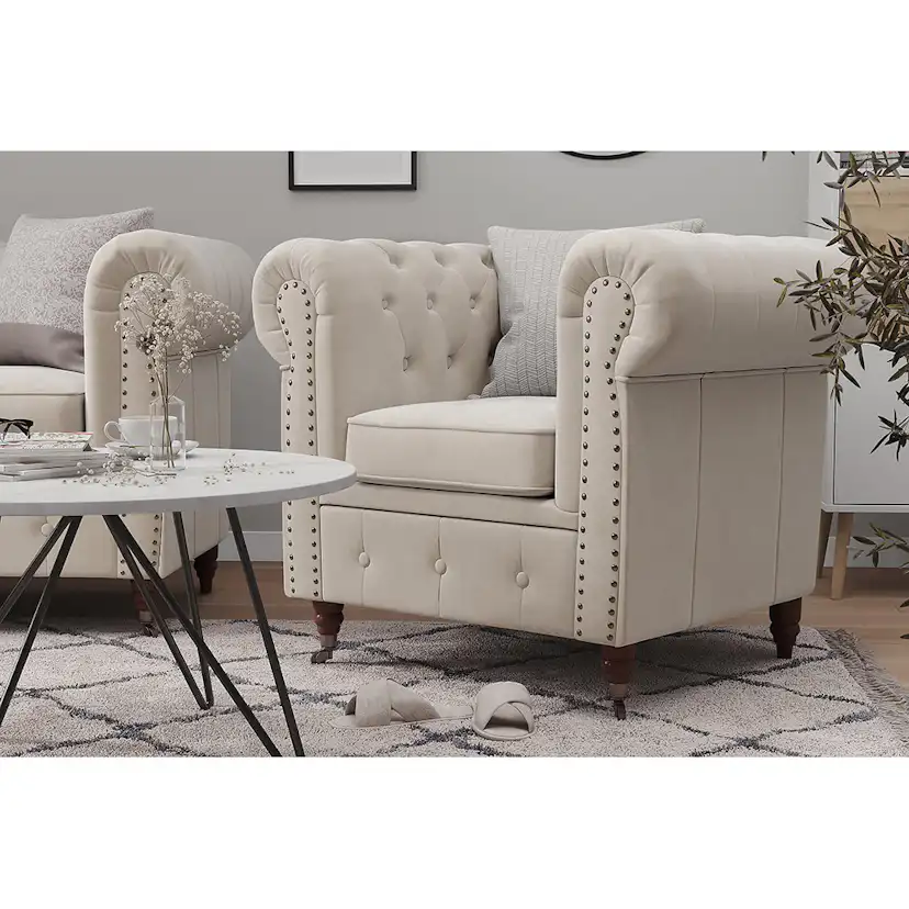 2-sitssoffa Manor House Chesterfield Deluxe Sammet