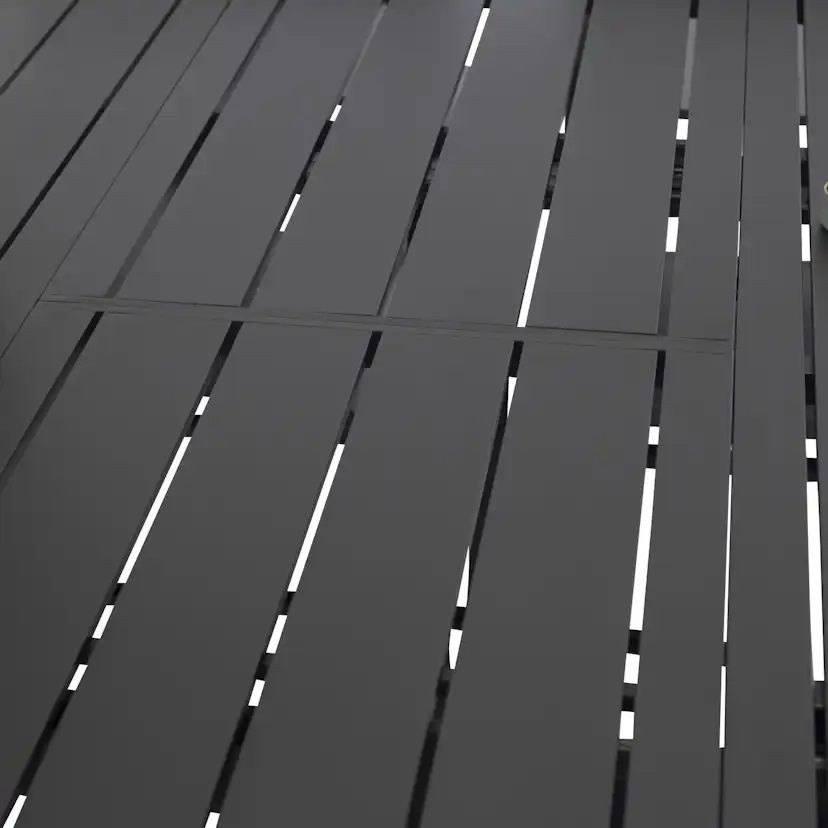 Utebord Venture Home Marbella Förlängningsbart Aluminiumbord, Ovalt Ø 140 cm Svart