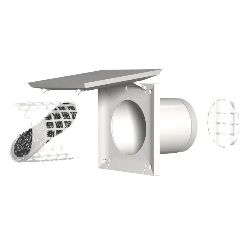 Väggventil Fresh TL100D Energy Invändig del