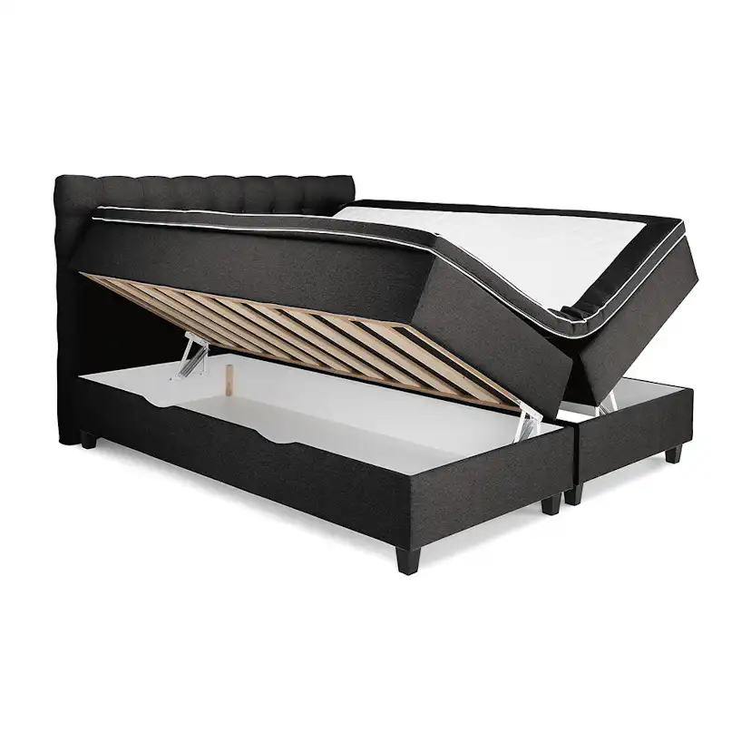 Kontinentalsäng Berg & Strand Sängpaket Royal 160x200 Svart med Förvaring