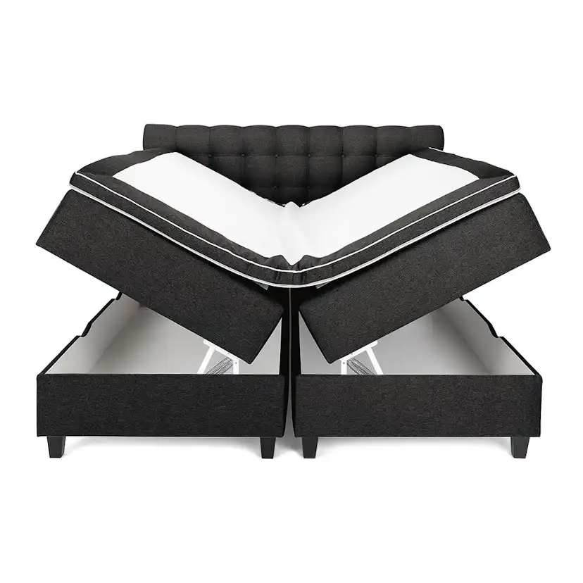 Kontinentalsäng Berg & Strand Sängpaket Royal 160x200 Svart med Förvaring