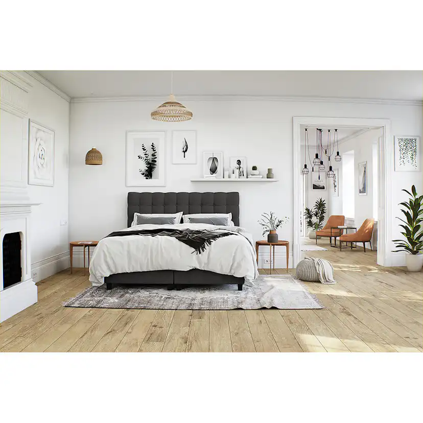 Kontinentalsäng Berg & Strand Sängpaket Royal 160x200 Svart med Förvaring