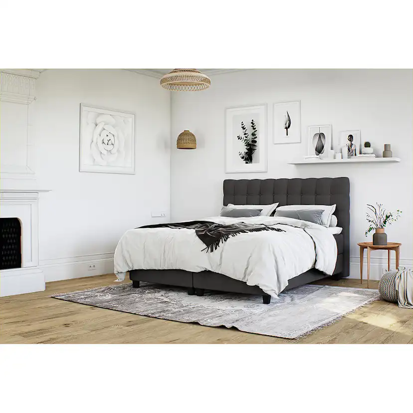 Kontinentalsäng Berg & Strand Sängpaket Royal 160x200 Svart med Förvaring