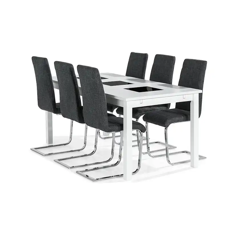 Matgrupp In Living Jasmin med 6 st Cibus Stolar