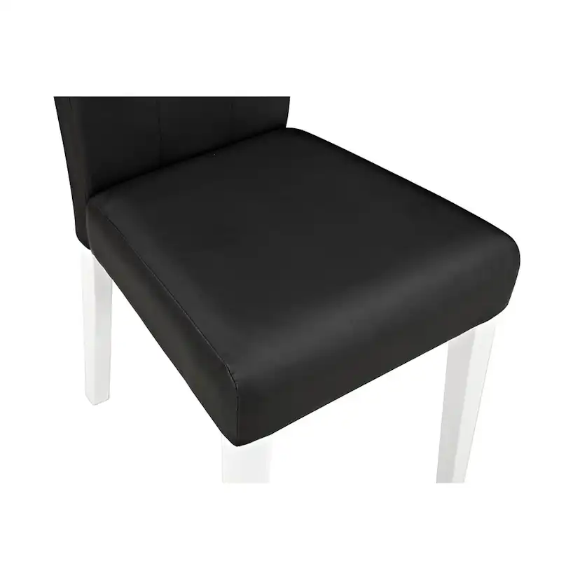 Matstol In Living Viktor Svart & Vit Stol i Läderimitation 2 st