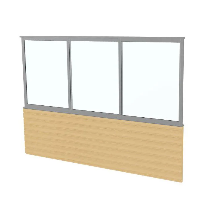 Skjutfönster Landskap med Panelvägg Stadig Förlängd Sommar