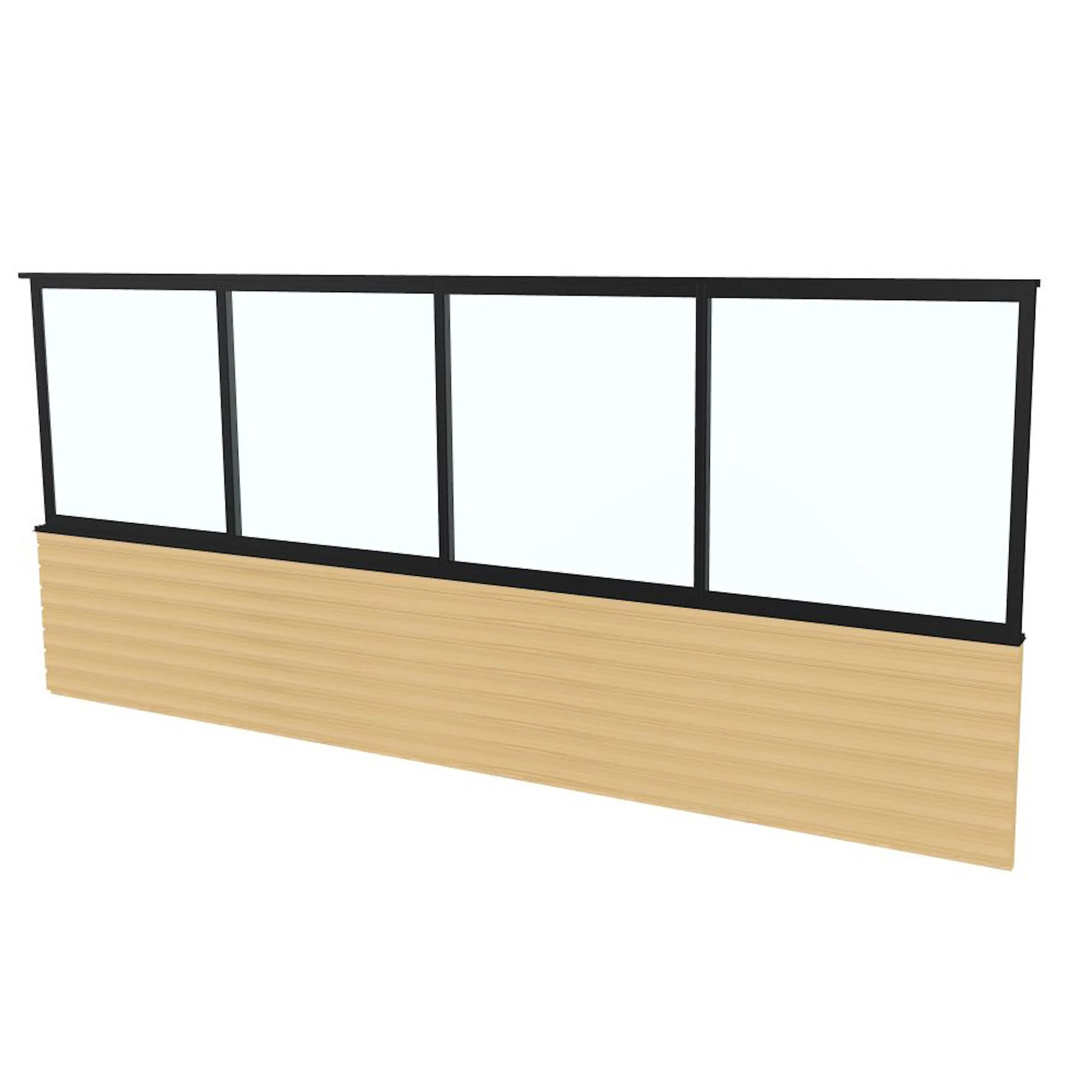 Skjutfönster Landskap med Panelvägg Stadig Förlängd Sommar