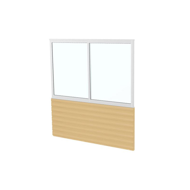 Skjutfönster Landskap med Panelvägg Robust Året Runt