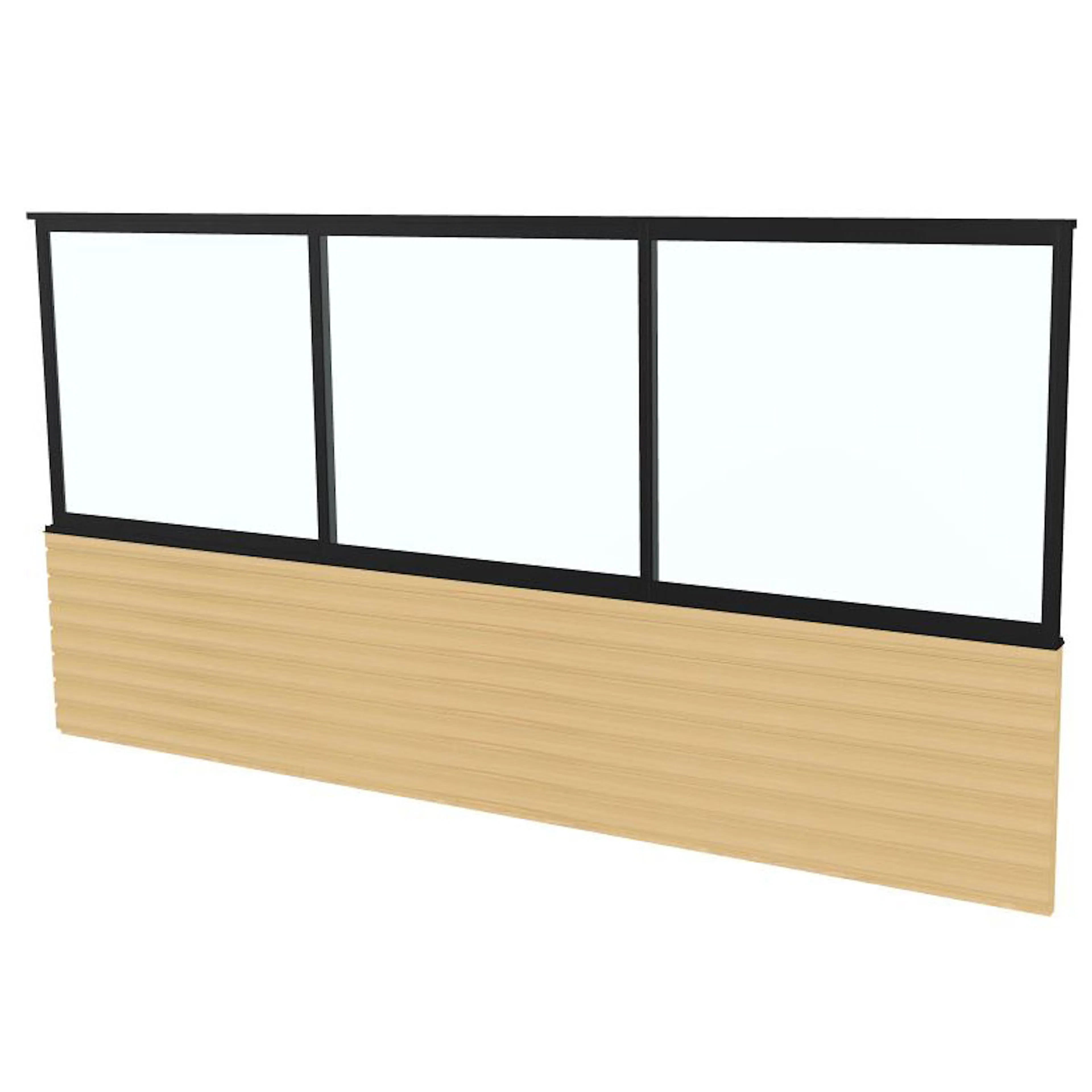 Skjutfönster Landskap med Panelvägg Robust Vår och Höst