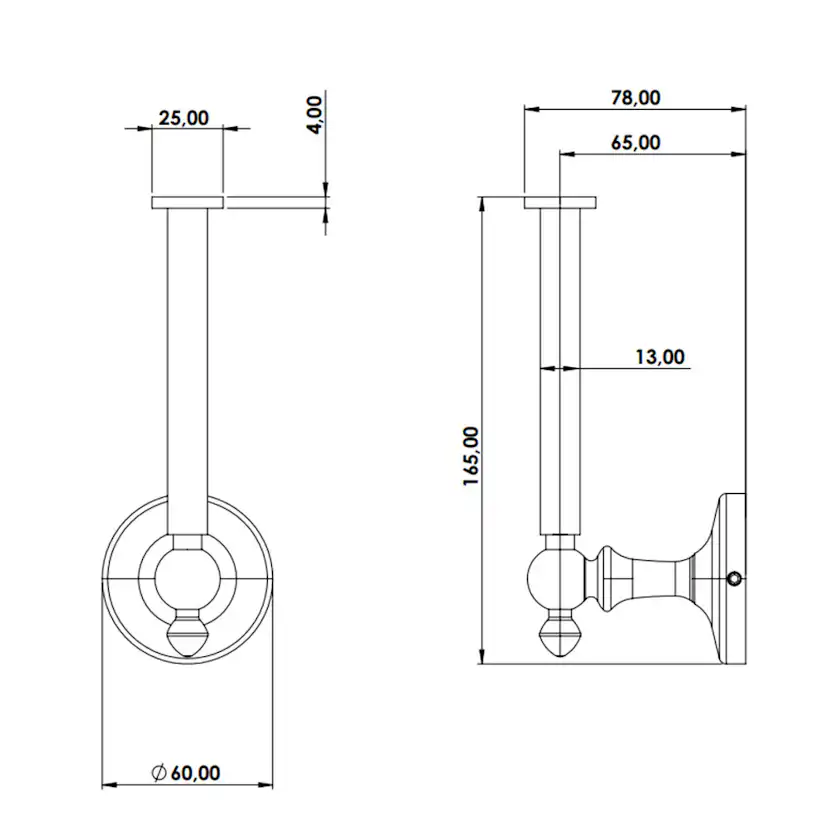 Reservpappershållare Tapwell TA234 Classic