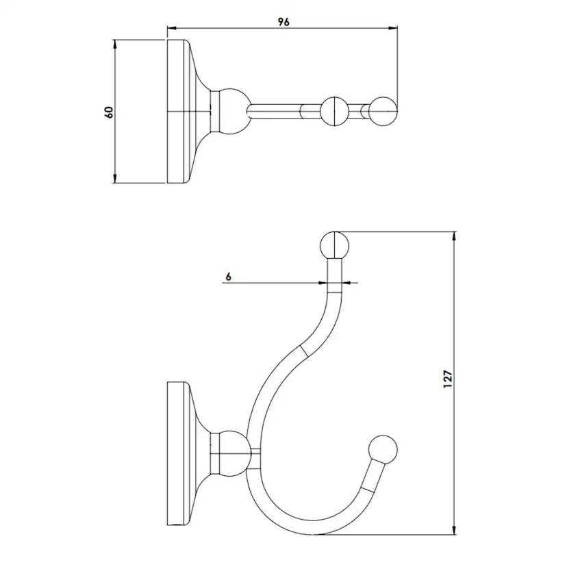 Handdukskrok Tapwell TA243S Classic