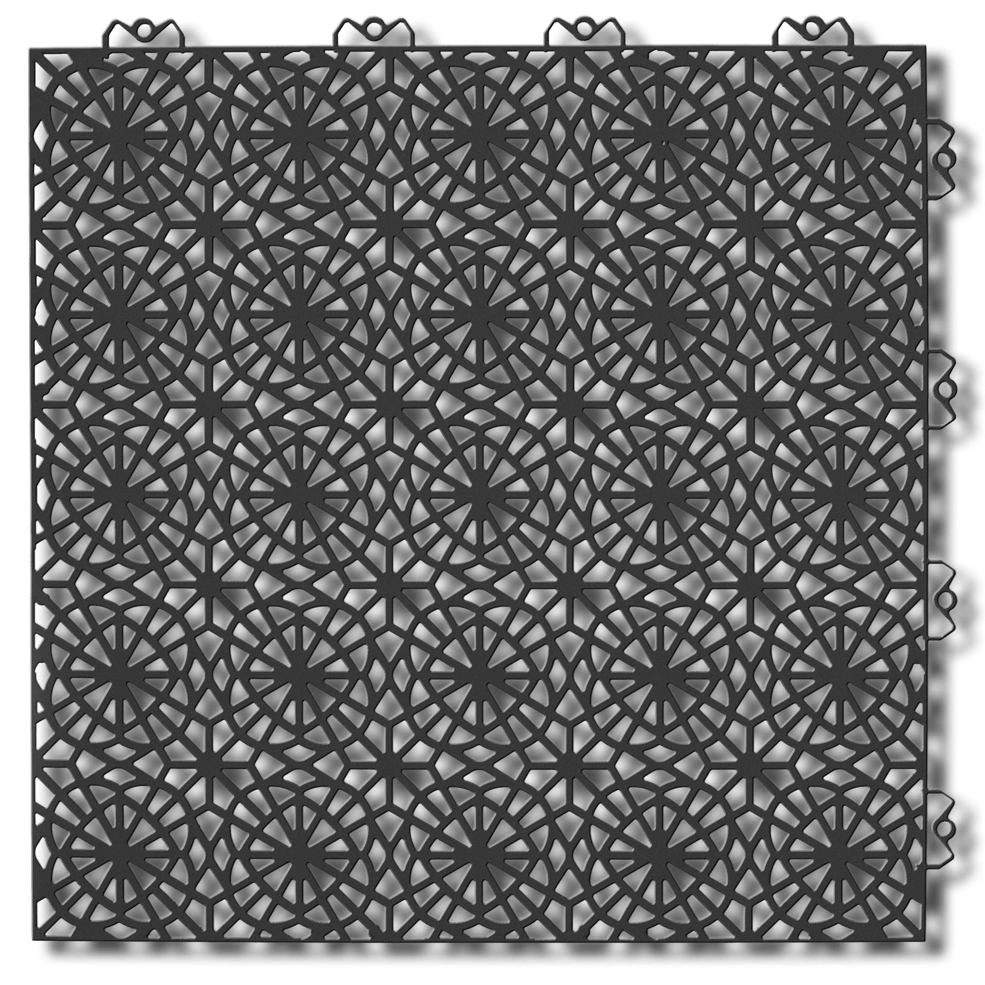 Golvplatta Bergo XL Graphite Grey Golvtrall i Plast