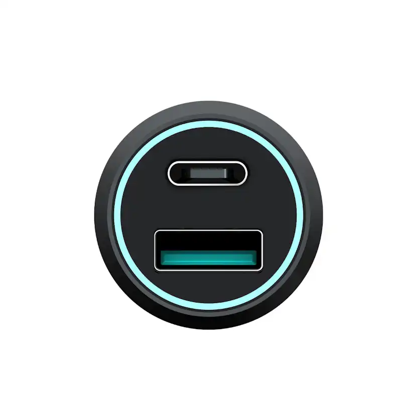 Billaddare Champion 43W 2-port QC/PD Svart