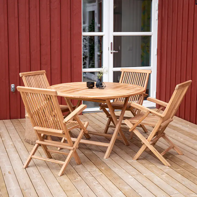 Utebord Venture Home Kenya Teak Ø120 cm