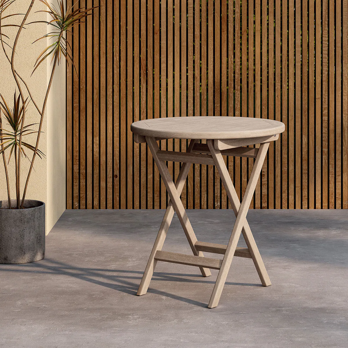 Cafébord Venture Home Kenya Ø70 Vittvättad