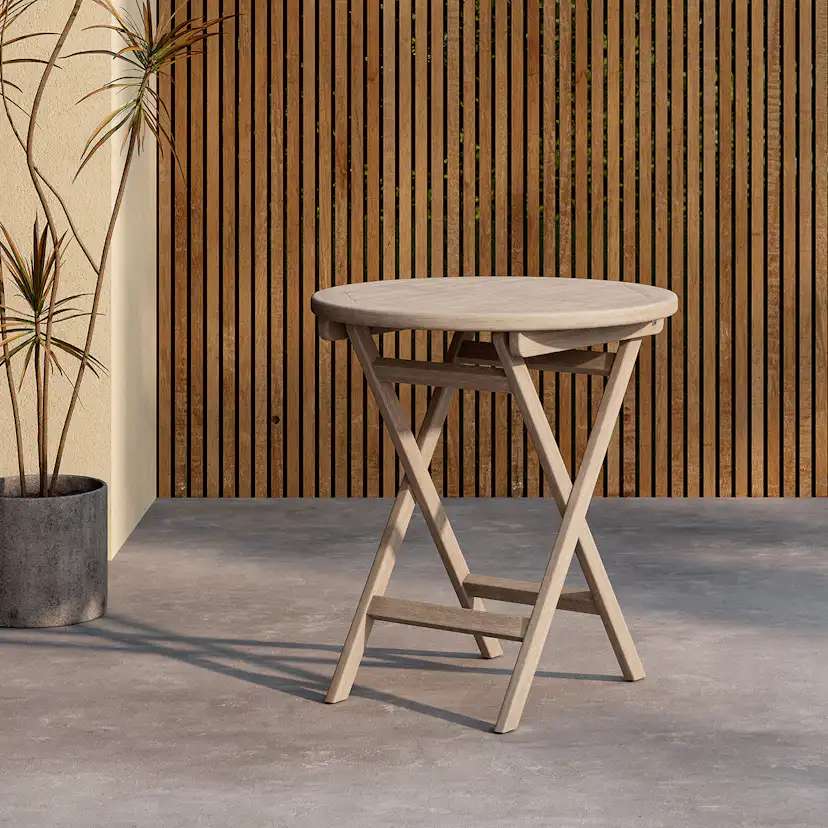 Cafébord Venture Home Kenya Ø70 Vittvättad