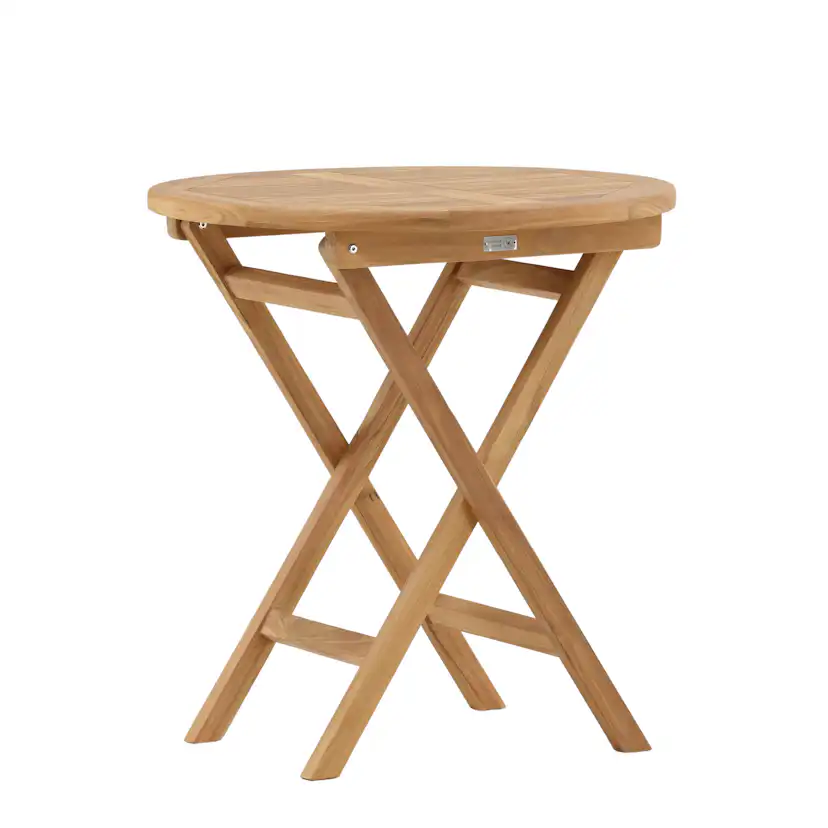 Cafébord Venture Home Kenya Teak Ø70 cm, Robust Träbord för Uteplatsen