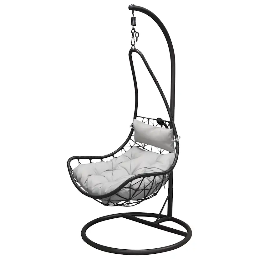 Hängstol Venture Home Vide Utomhus med Svart Stativ & Grå Dyna