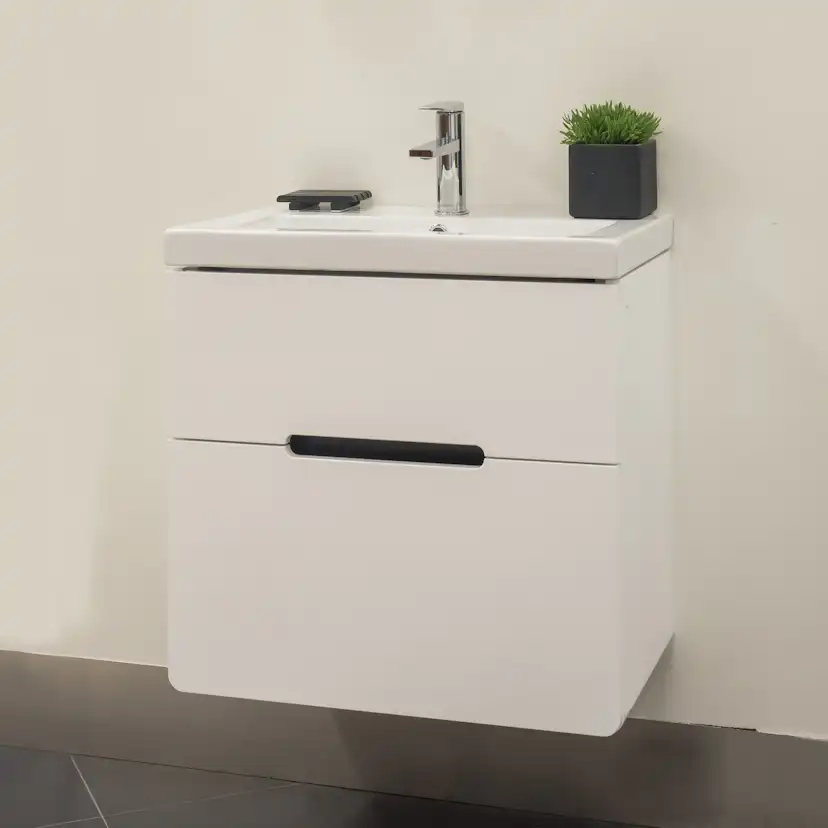 Tvättställsskåp Arredo Soft 60 Vit Högblank