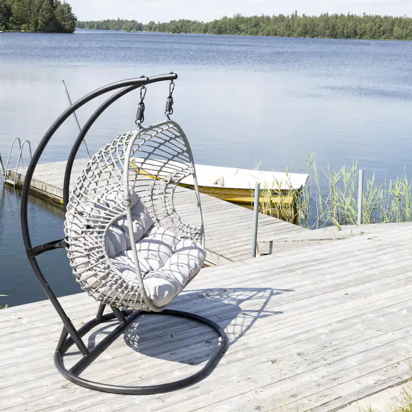 Hängstol Venture Home Viga Dubbel med 2 Sittplatser & Svart Stativ för Trädgård