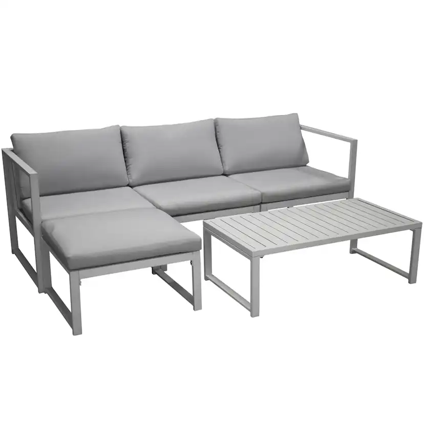 Soffgrupp Venture Home Salvia - Stilren Loungegrupp med Soffa & Bord, Inklusive Dynor