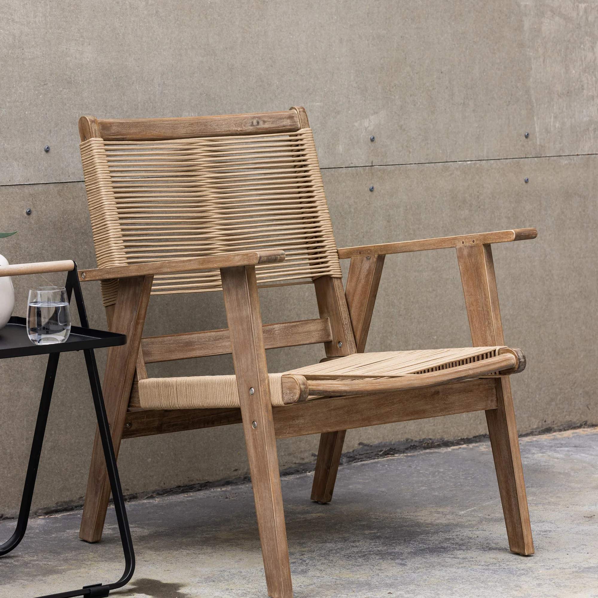 Loungefåtölj Ute Venture Home Peter Trädgårdsstol i Trä